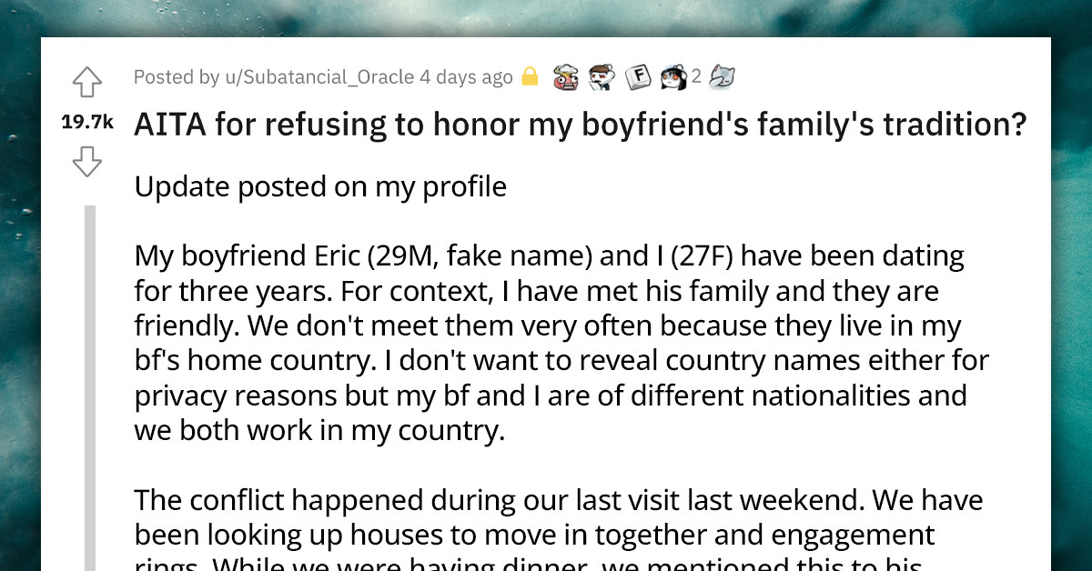 Woman Refuses to Take Boyfriend's Mother's Test to See If She's Good Enough for Him