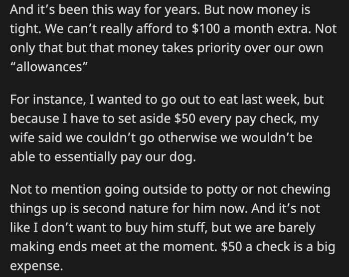 But now that they're having financial issues, it would be helpful to reallocate the 