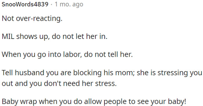 OP needs to discuss with her husband the need to shield herself from stress.