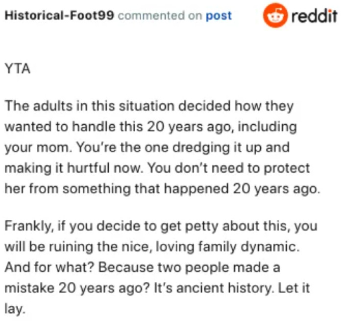 People in the comments section are discussing whether OP is in the wrong for wanting to address this issue with her parents.