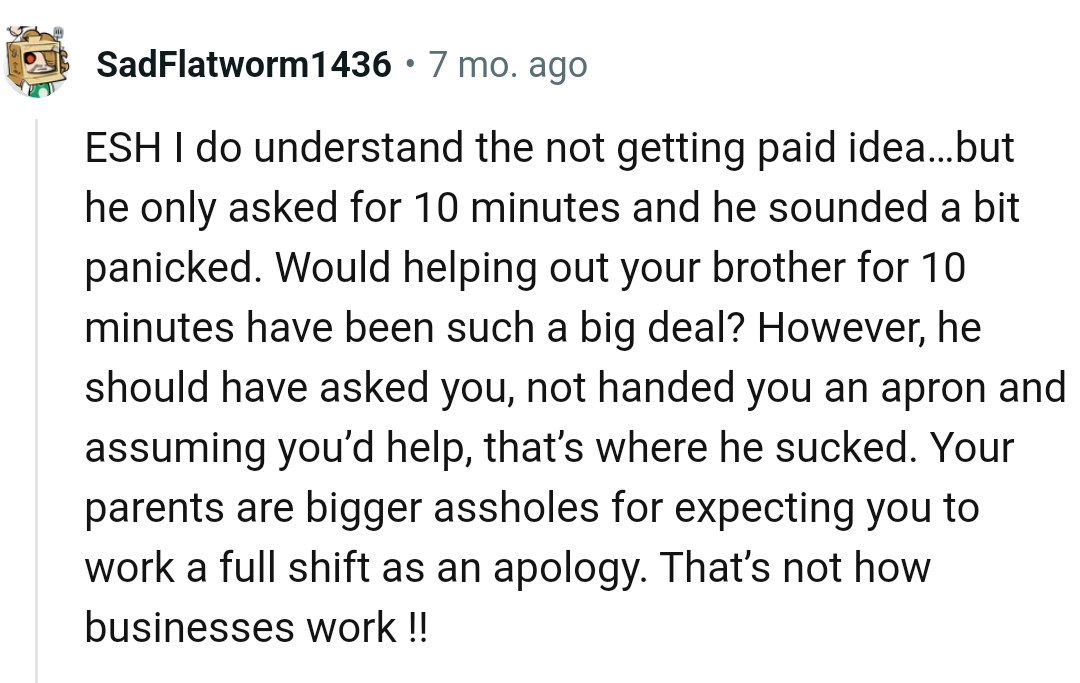 The Not Getting Paid Idea