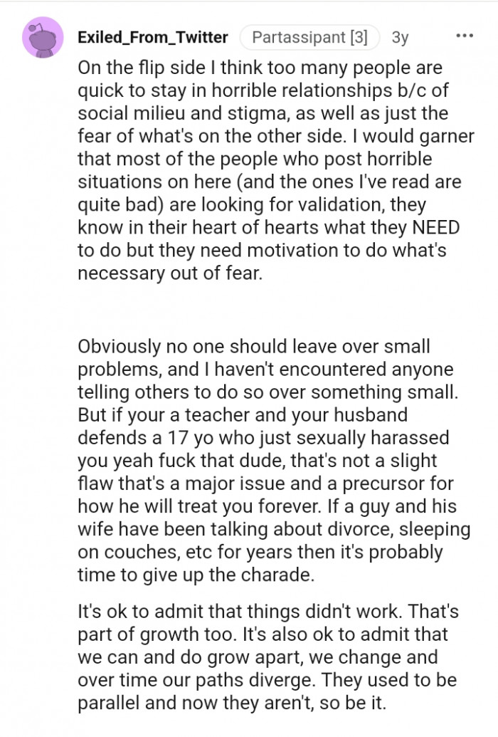 They know in their heart of hearts what they need