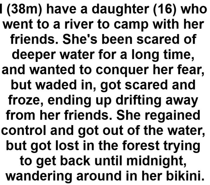 OP starts off his post by explaining where his daughter was and what she was doing there with her friends.