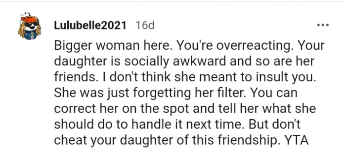 She was just forgetting her filter