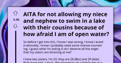 Aunt Forbids Niece and Nephew from Lake Swimming Over Irrational Shark Fear, Ignites Family Fury