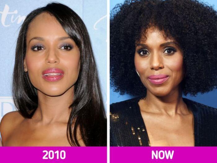 4. Kerry Washington has consistently worn straight hair for years
