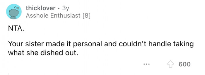 She made it personal.