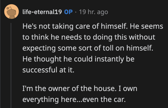 OP should start the process of evicting him