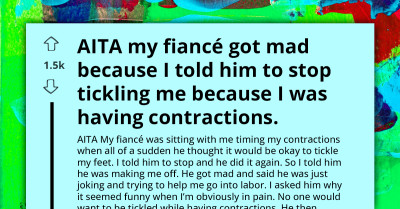 Man Decides To Tickle His Pregnant Partner As She Was Having Contractions, Gets Unexpected Reaction