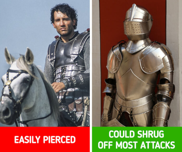 9. Quite frankly, there is no sword in existence that can realistically penetrate plate armor.