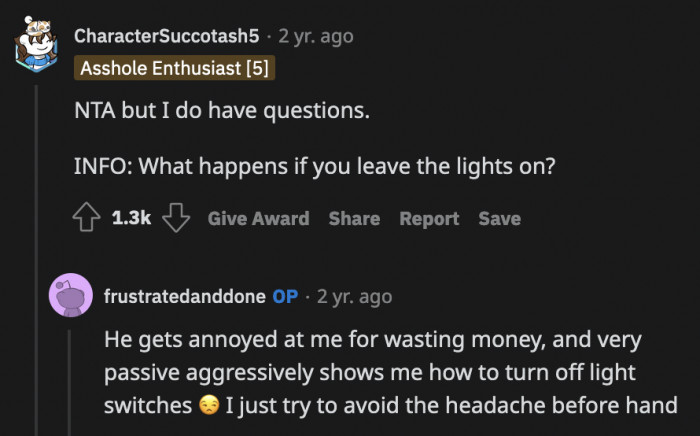 To the initial issue at hand, why was OP so worried about leaving the lights on?
