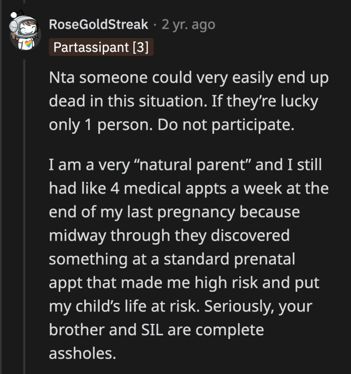 OP will carry part of the blame if he allows his brother and his girlfriend to do what they want with this many risks