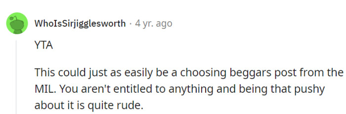 The entitlement is clearly showing.