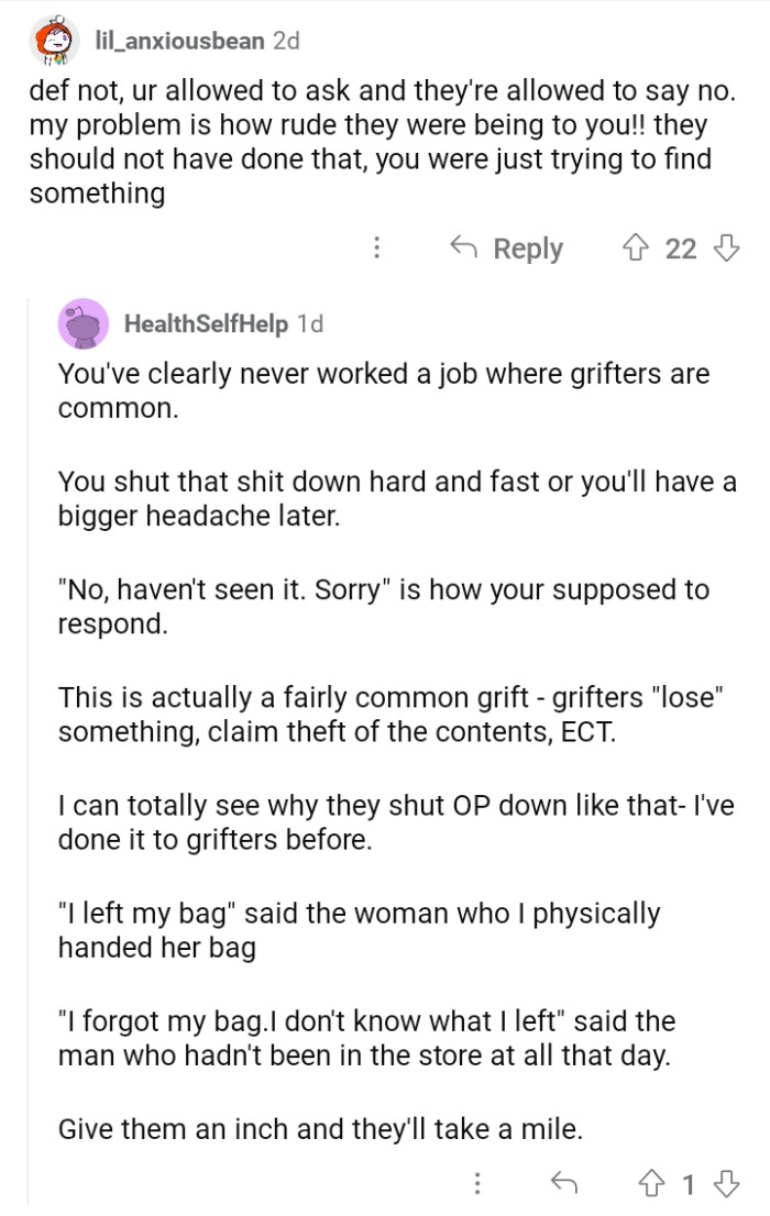 Their response made it a lot more suspicious.