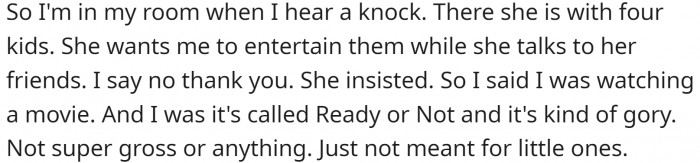 And OP is not interested. This led to an interesting situation and a conflict