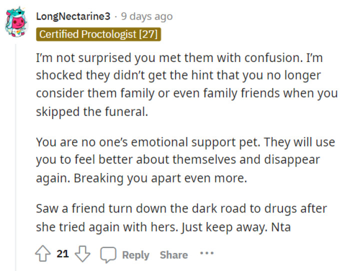 OP's parents only want to use her as an emotional support pet.