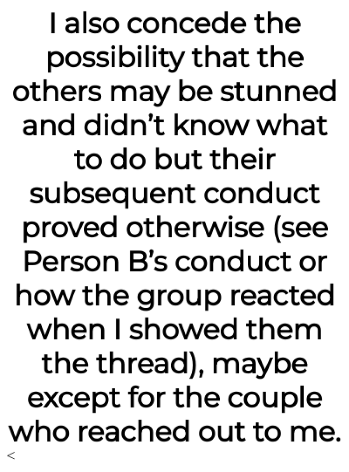 It turns out thst everyone was upset that OP even posted this though.