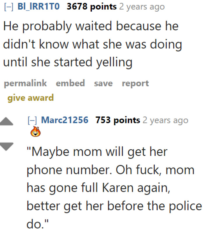 Why did the son wait for her mom to scream? Redditors try to make sense of the son's inaction.