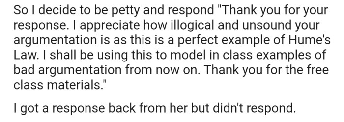 OP Decided to Be Petty