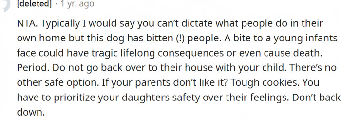 This dog has bitten people.