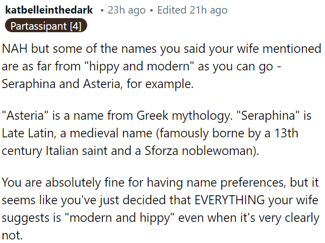 It's okay to have preferences, but it seems like OP is dismissing his wife's suggestions unfairly.