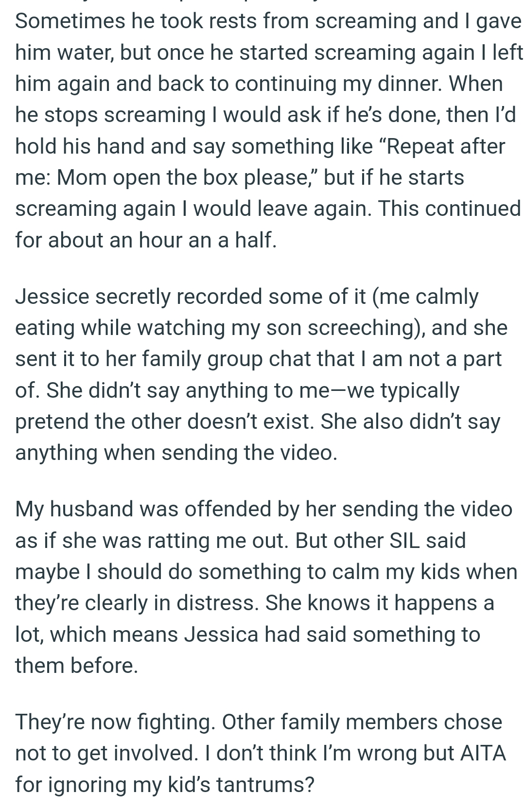 It means Jessica had said something to them before