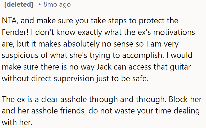 OP should block the ex and her friends.