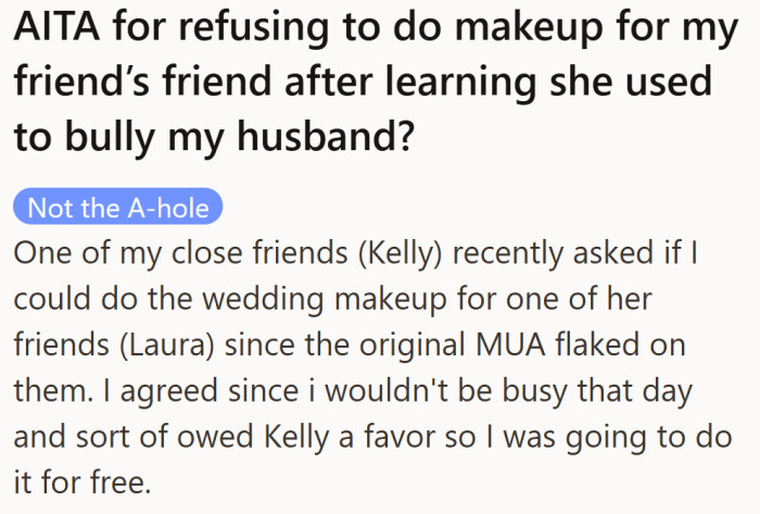 It started as a simple favor: one friend asking another to help with wedding makeup after a last-minute cancellation.