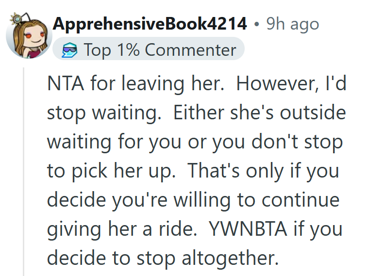 Clear terms of service: be curbside on time, or this ride no longer stops here.