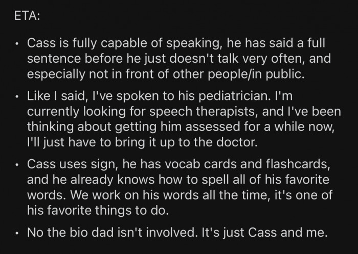 OP added an ETA at the end to clarify matters further.