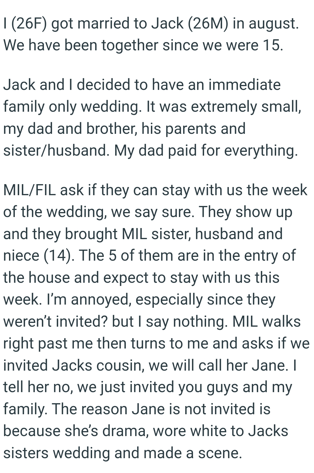 Five of them are in the entry of the house and expect to stay over