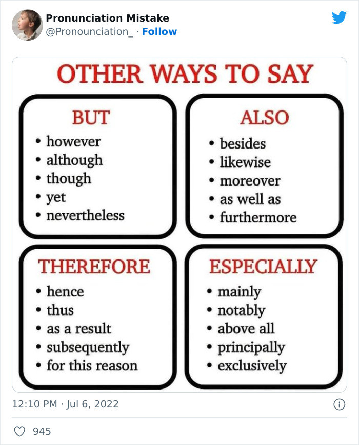 6. Other ways to say these words that we use so often