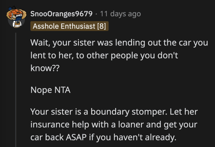 OP has very simple rules that her sister agreed to, but she thought OP would let it slide since they're ~family~