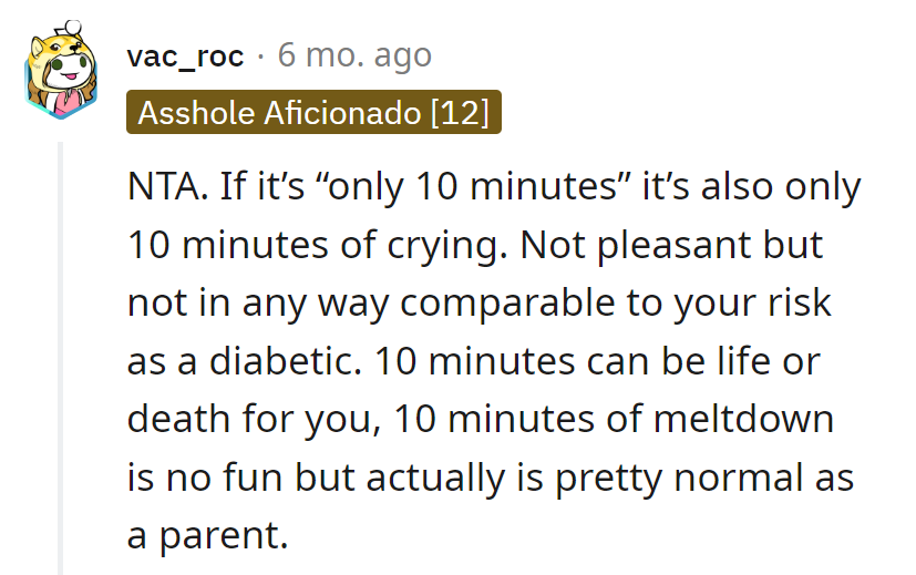 10 minutes of tears vs. 10 minutes of diabetes drama. Not exactly a fair matchup.
