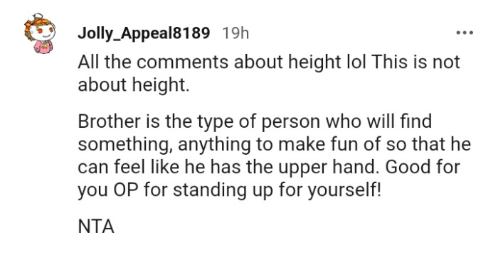 Good for you for standing up for yourself