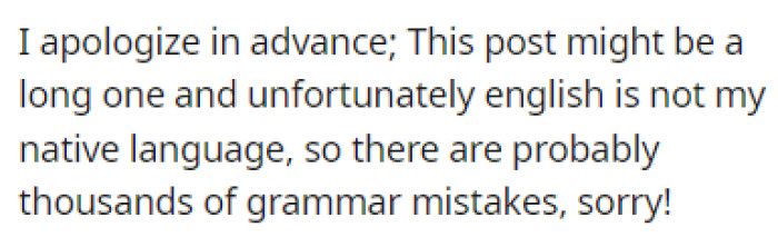 A Little Warning About the Possible Grammar Mistakes in the Story