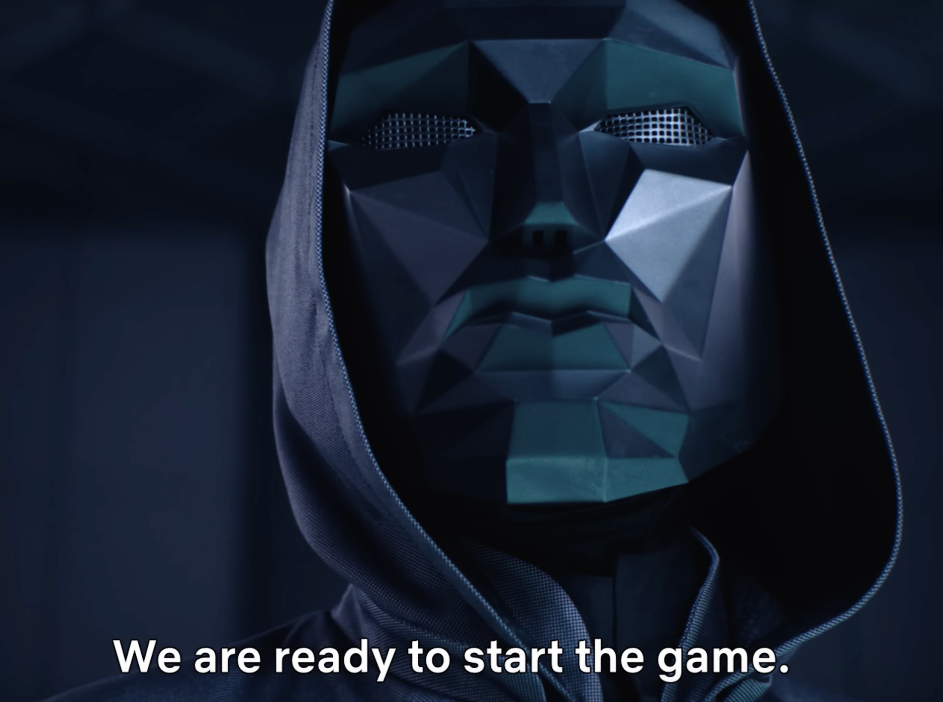 The Front Man declares the beginning of the games.