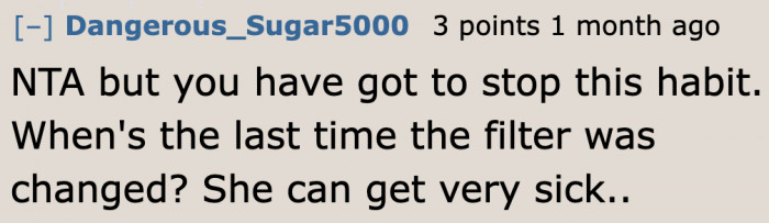 Maybe it's also time for the younger sister to stop the habit.