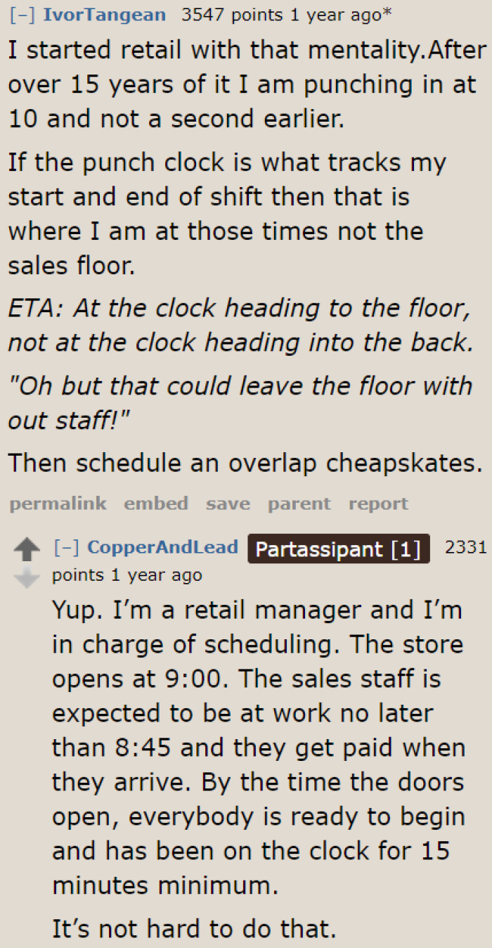 In retail, everyone should be ready at the store's opening, especially the security guard.