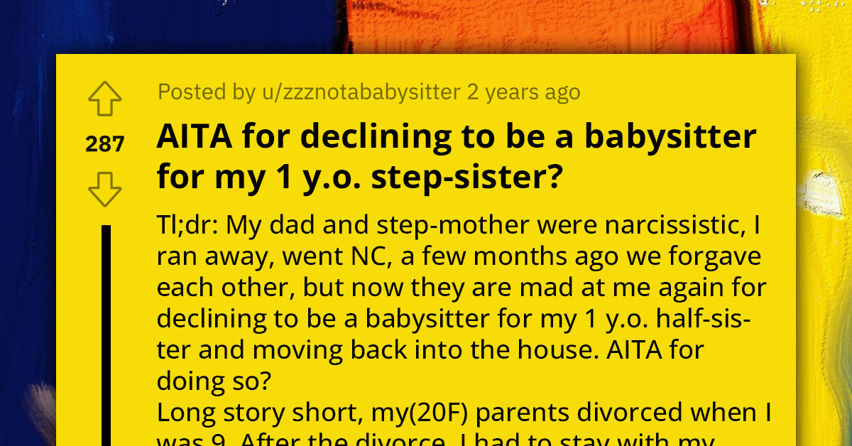 Girl Grapples With Parental Expectations After Refusing To Babysit Her Step-Siblings