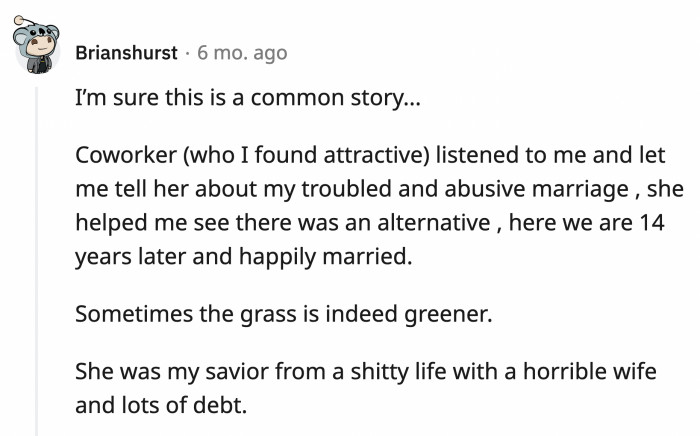 23. The grass is indeed greener for these two