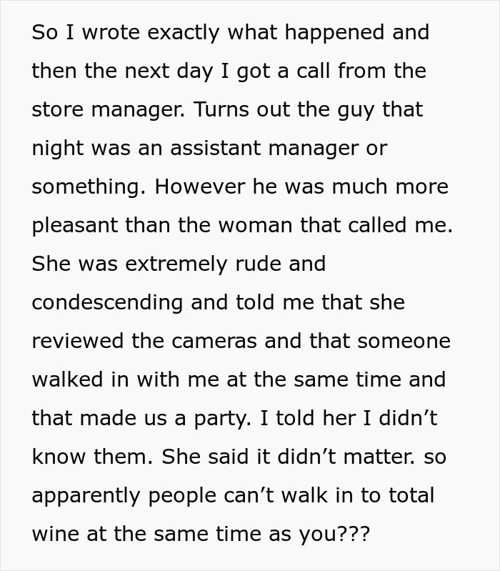 The next day, OP got a call