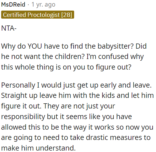 It's confusing why this responsibility falls entirely on OP.