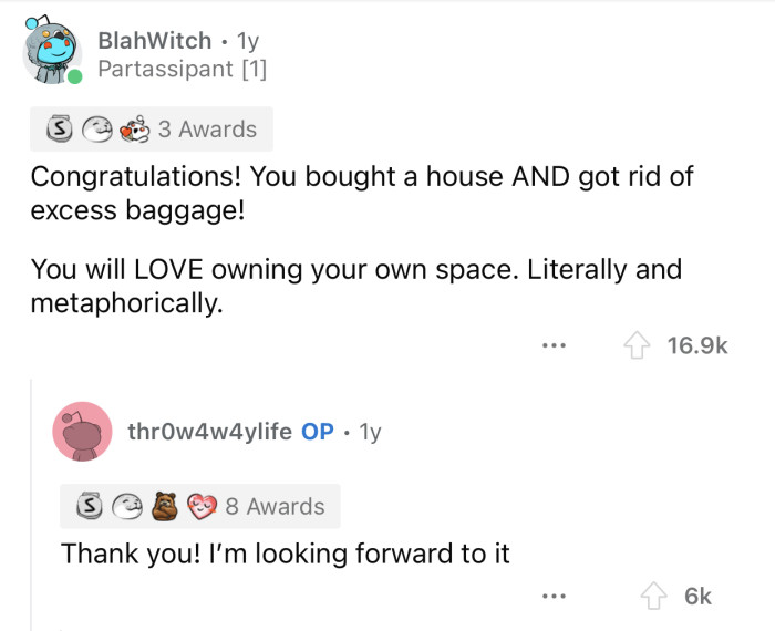 OP is now free from her boyfriend's family issues.