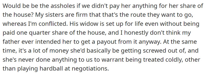 So the OP is wondering, would it be wrong if they don't pay the widow her share according to the discovered deed?