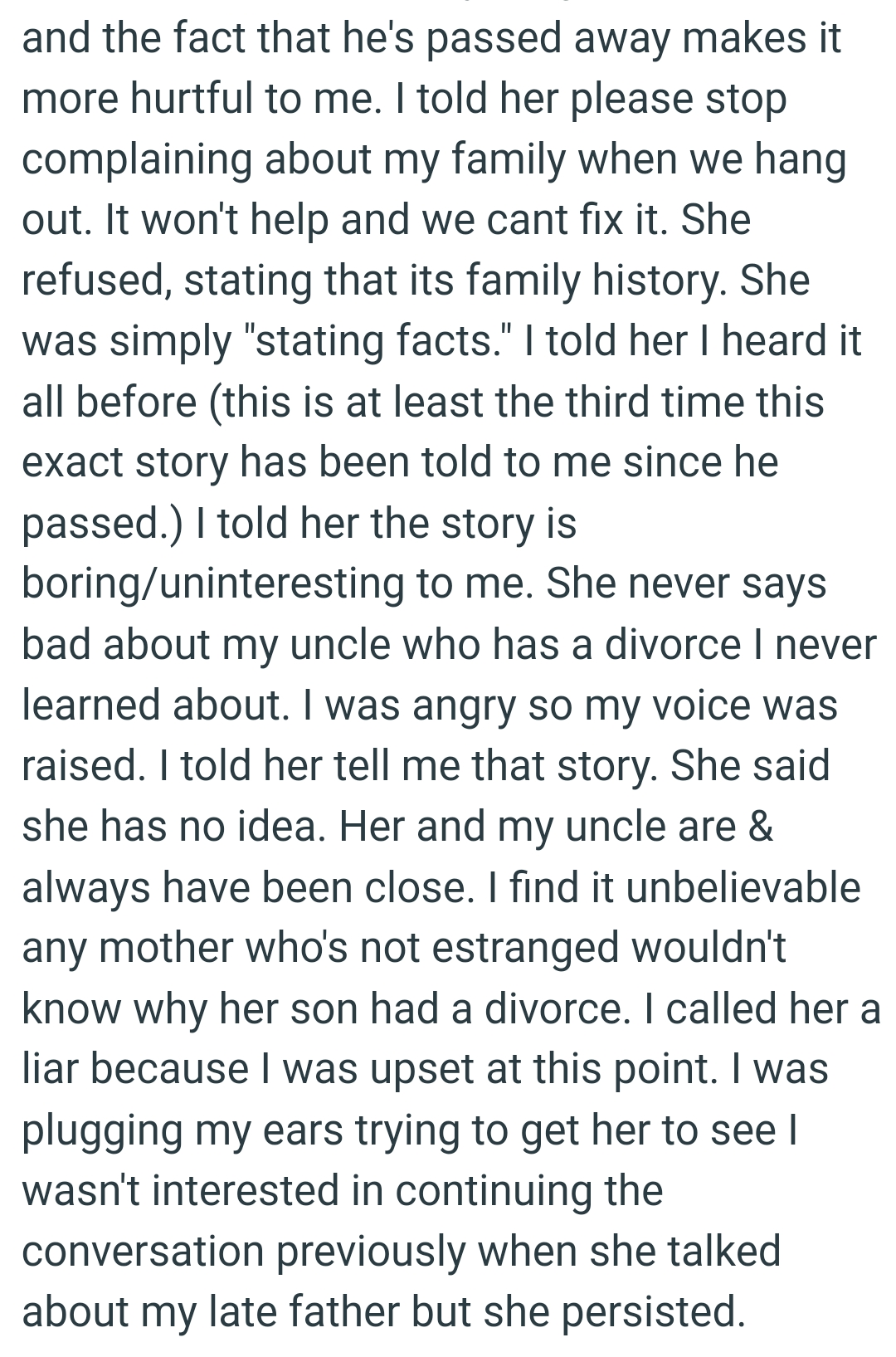 OP's grandma and her uncle have always been close