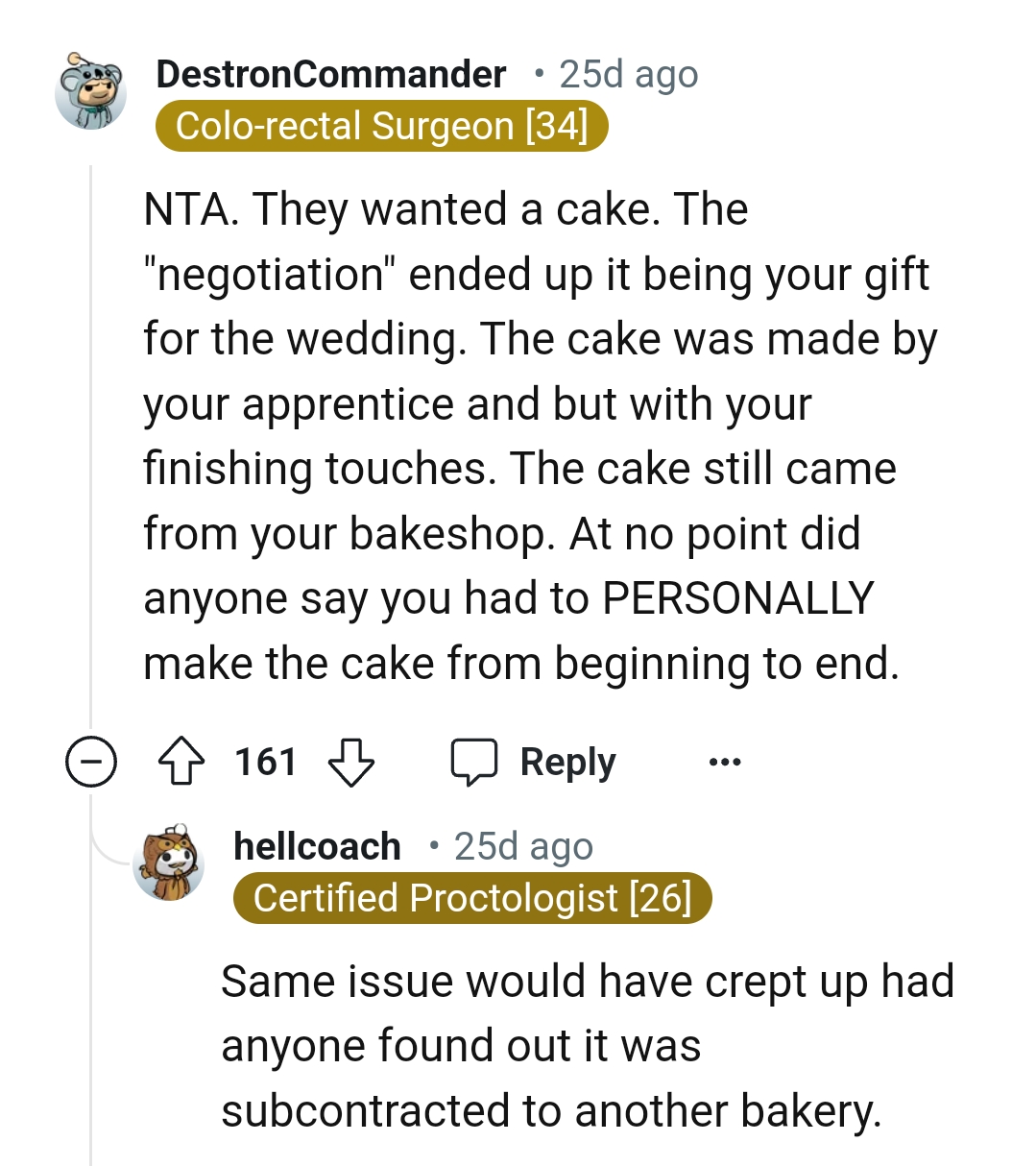 They wanted a cake, and they have it