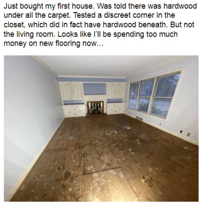 20. Someone's going to get new flooring