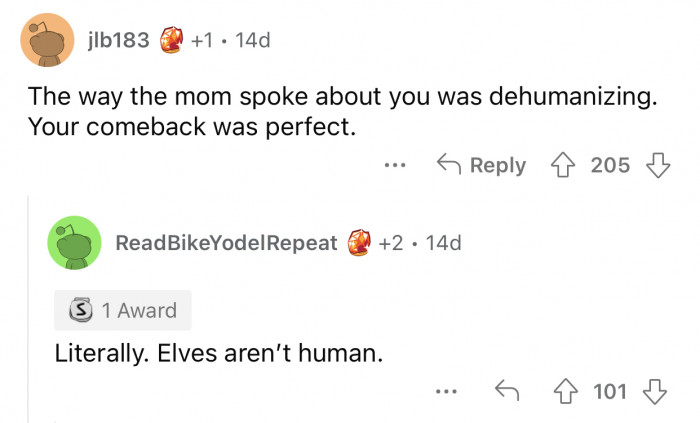 The mom chose the worst way to do it.