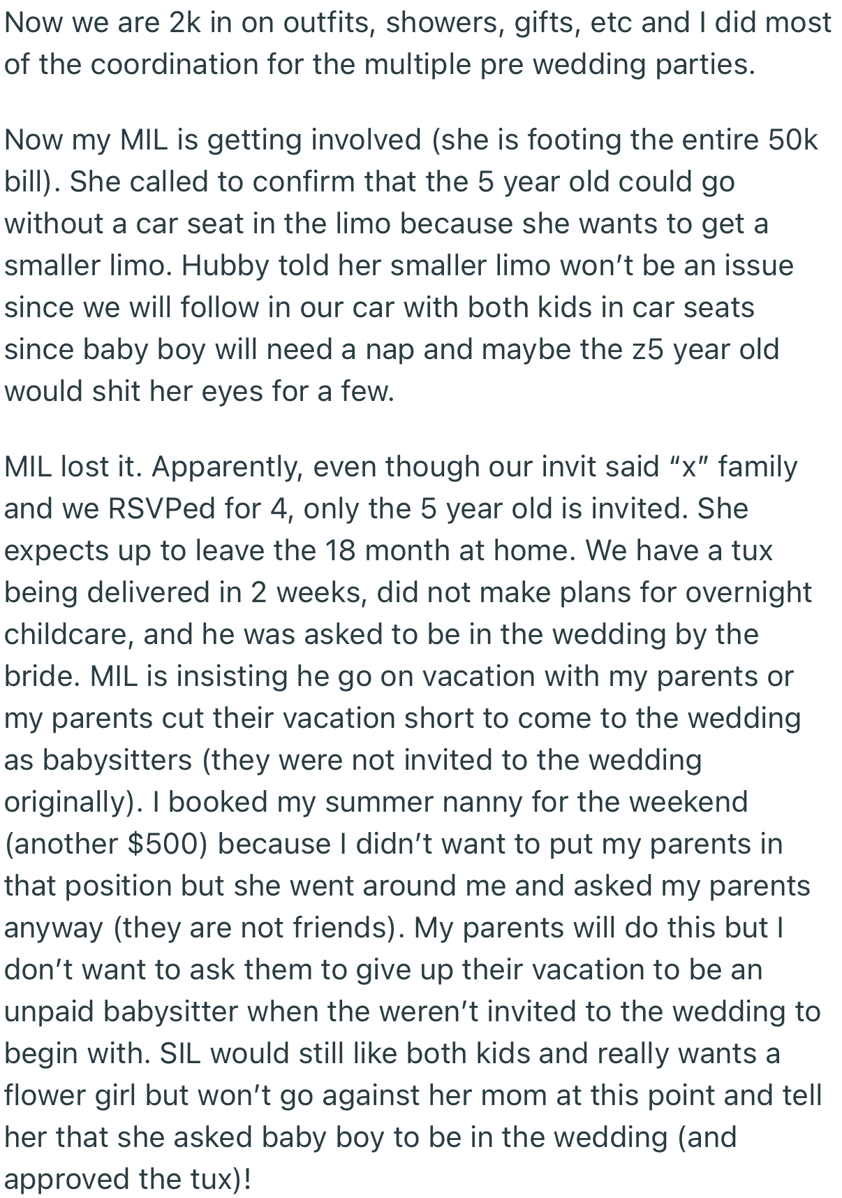 OP’s MIL got involved in the wedding planning, and it didn’t take long for drama to emerge